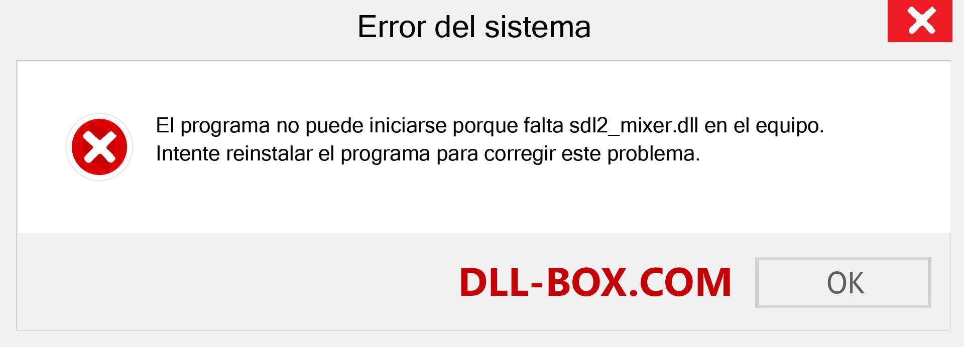 ¿Falta el archivo sdl2_mixer.dll ?. Descargar para Windows 7, 8, 10 - Corregir sdl2_mixer dll Missing Error en Windows, fotos, imágenes